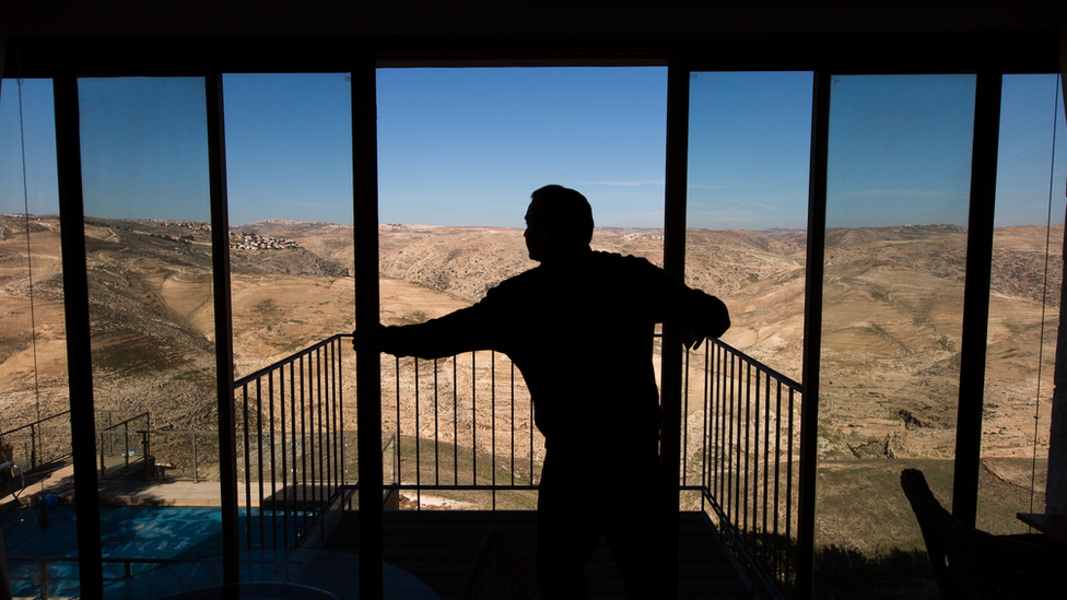 A bed and breakfast in a Jewish settlement in the West Bank advertised on