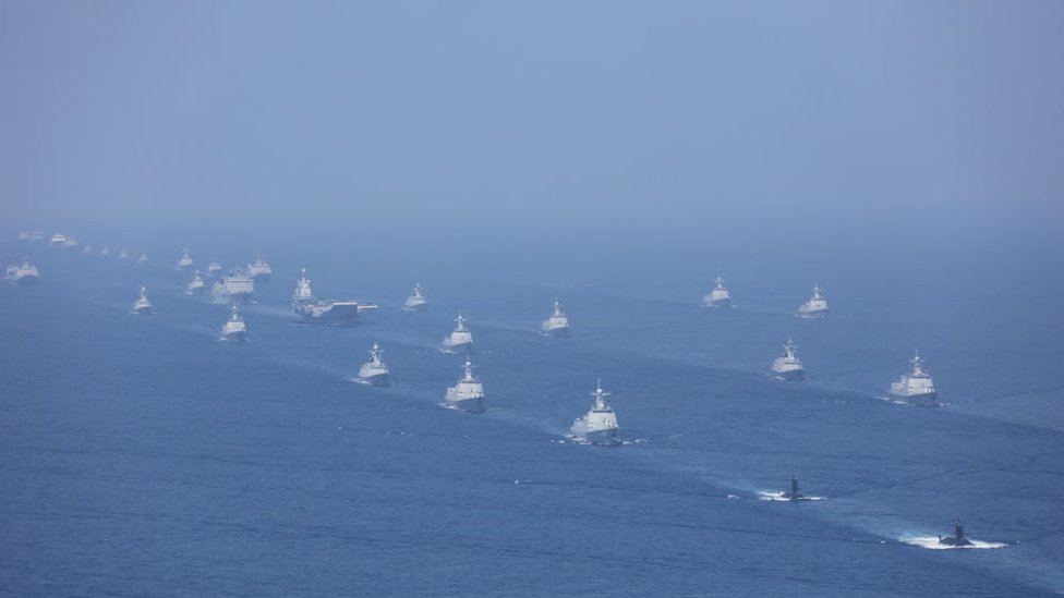 Maniobras del Ejército de Liberación Popular en el mar de China Meridional.