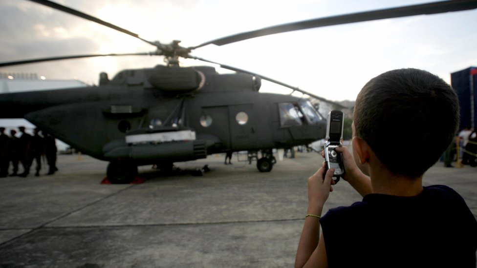 Helicóptero de fabricación rusa MI-17 en Venezuela.