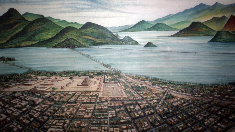 Una pintura de Tenochtitlan