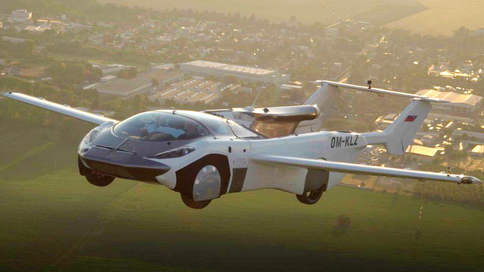 Flying car completes test flight between airports - BBC News