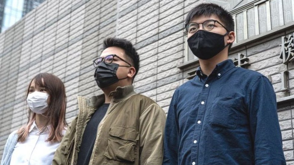 Agnes Chow, Ivan Lam y Joshua Wong son prominentes activistas pro democracia.