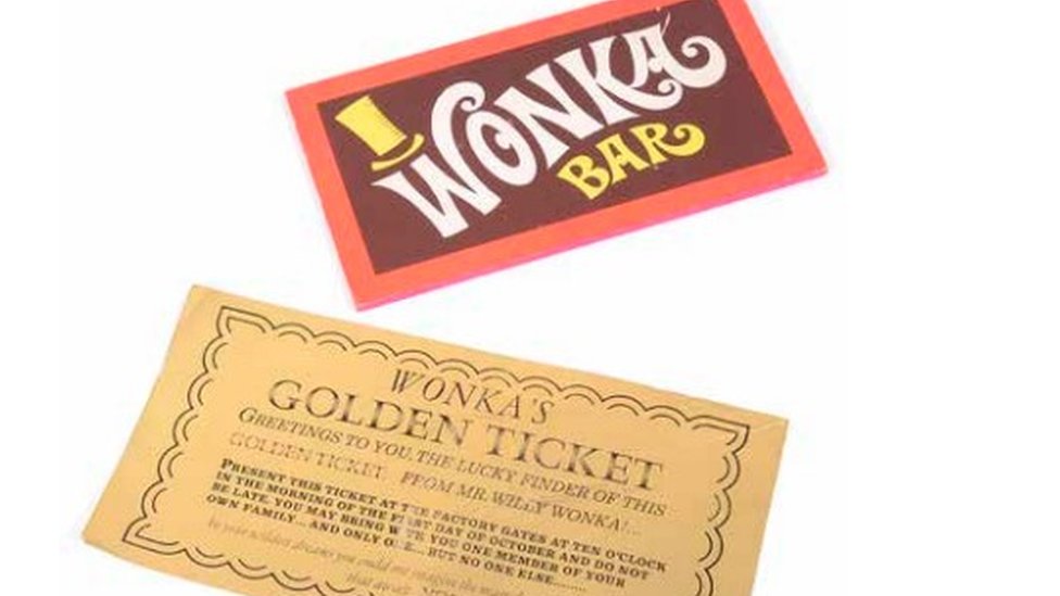 Wonka bar and Golden Ticket fetch £15,000 at auction