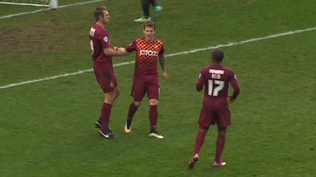 James Hanson makes it two for Bradford City