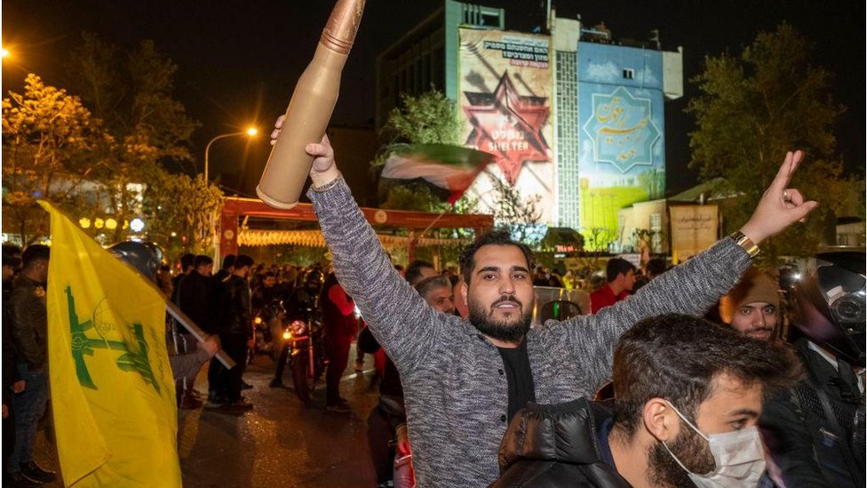 Many supporters of the Islamic republic took to the streets in celebration