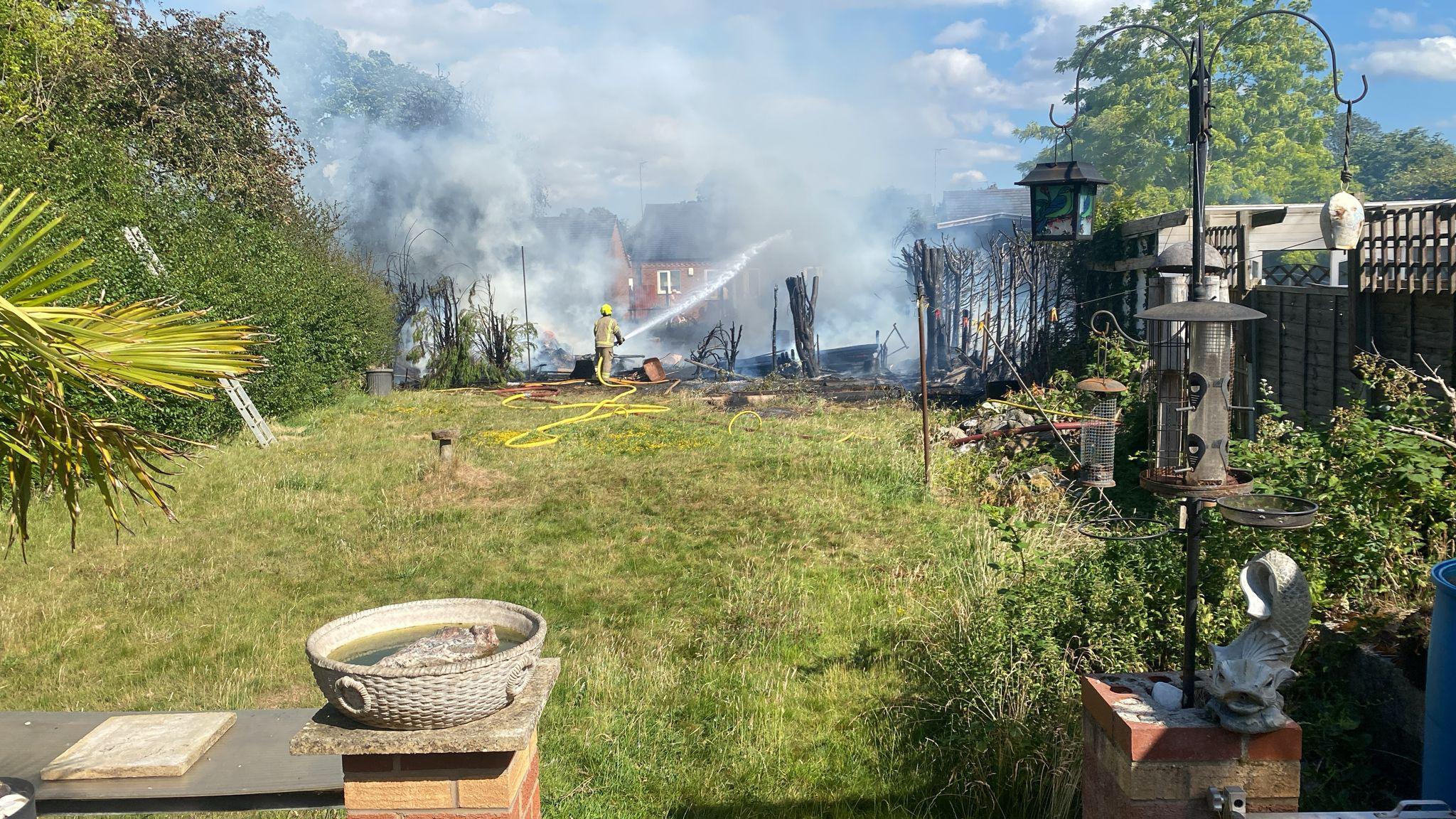 Bonfire plea after three Leicestershire gardens go up in flames