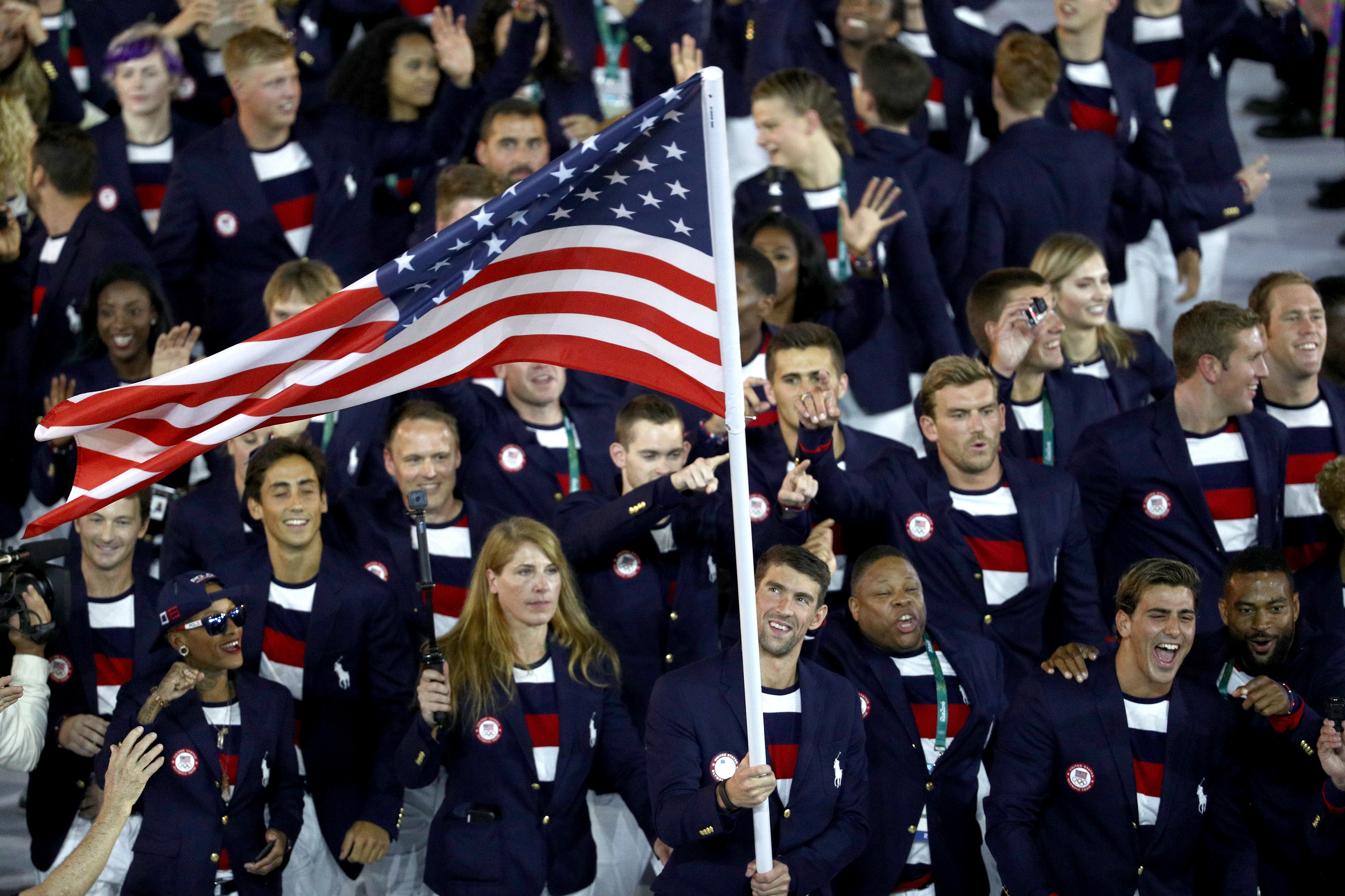 Олимпийская сборная США на церемонии открытия в Рио