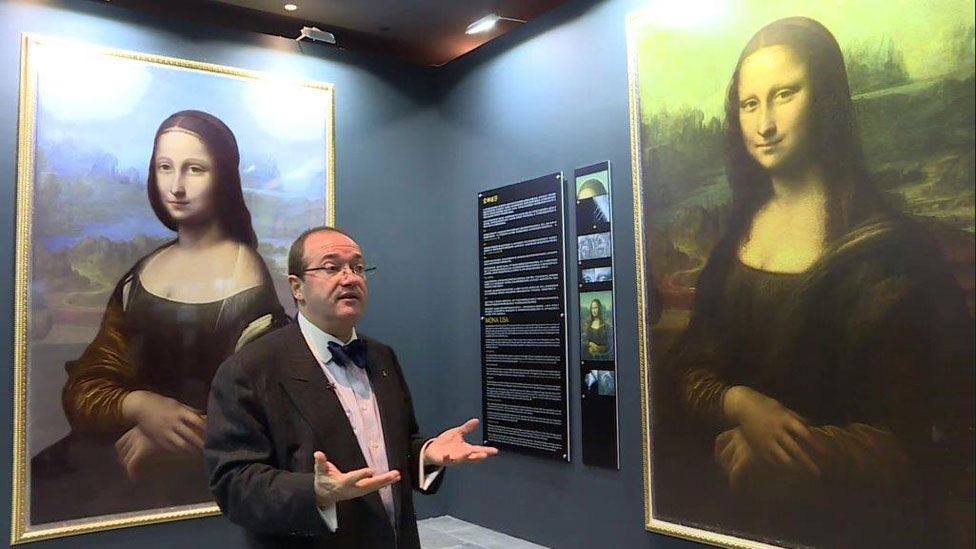 The Mona Lisa Painting of Leonardo Da Vinci at Louvre Editorial