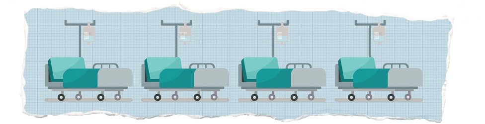 Hospital bed illustration