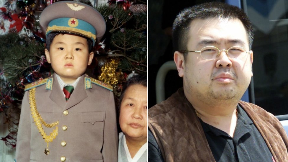 Se rumoreaba que Kim Jong-nam (a la izquierda de niño y a la derecha antes de su muerte) disfrutaba de un estilo de vida "disipado" mientras estuvo en exilio. Kim Jong-Nam de niño, con uniforme militar, y a la derecha, antes de su muerte.
