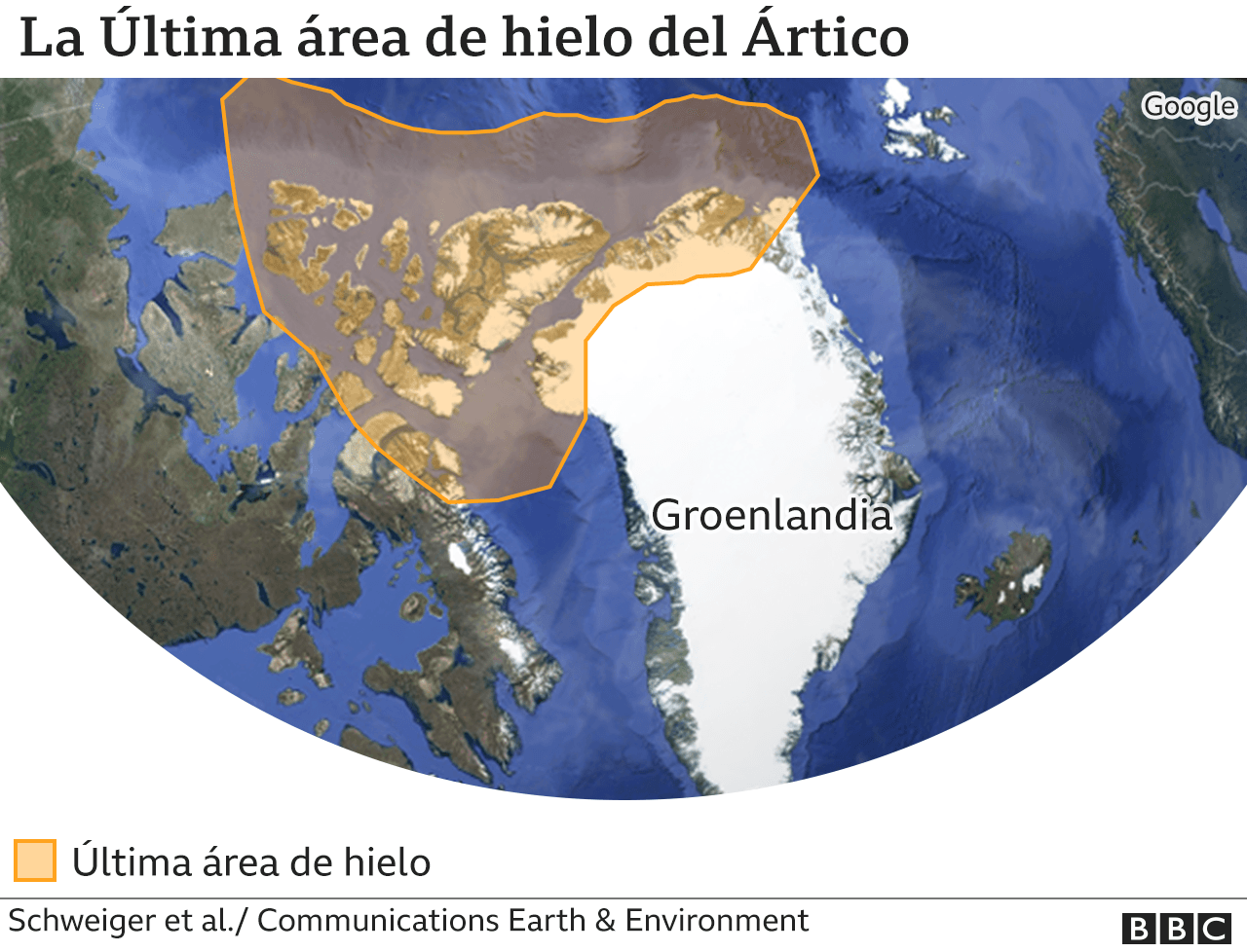 Última área de hielo del Ártico
