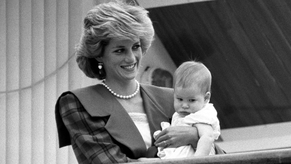 Pincess of Wales are reunited with Prince Harry, aboard the Royal Yacht Britannia, 7 May 1985