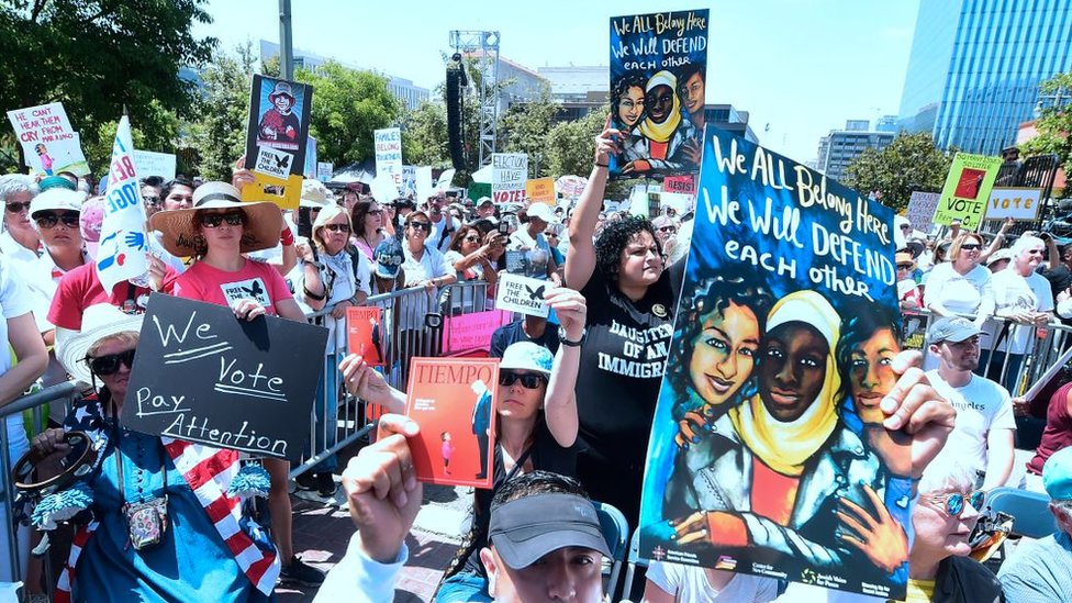 Protesta el pasado 30 de junio en Los Ángeles contra la política migratoria de Trump.