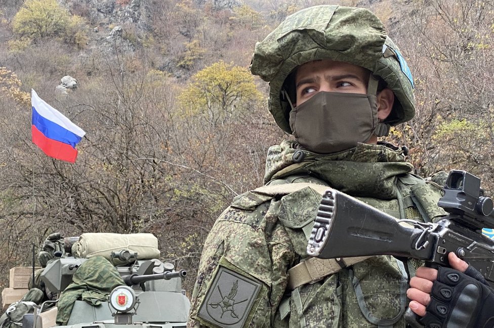 Dadivank'taki Rus barış gücü askerleri