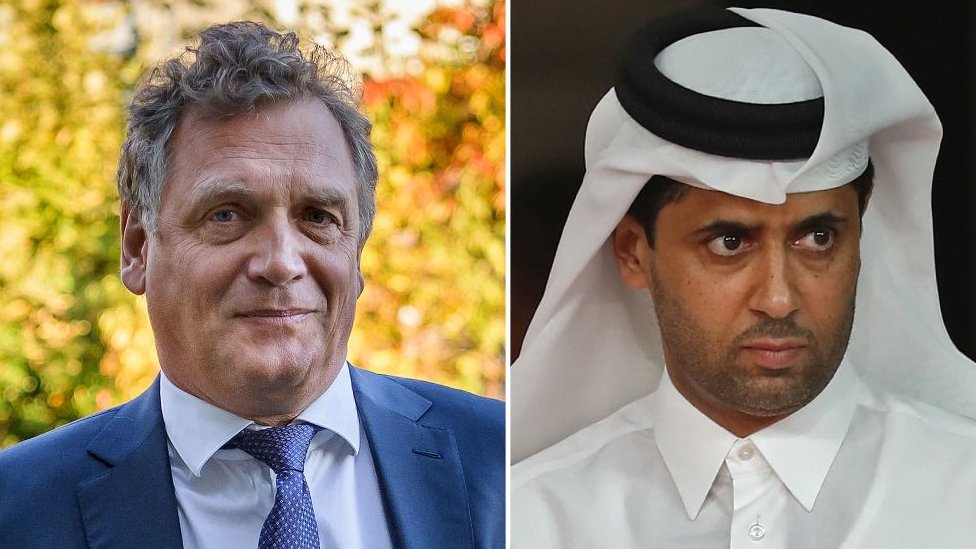 Jerome Valcke (solda) ve Nasır el-Halifi