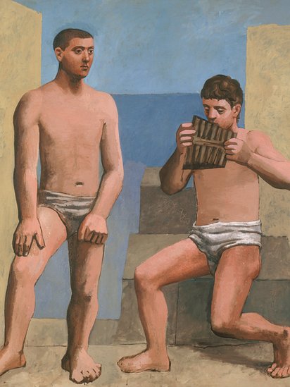 Obra: "La flauta de Pan", óleo sobre lienzo, Pablo Picasso, 1923 Obra: "La flauta de Pan", óleo sobre lienzo, Pablo Picasso, 1923