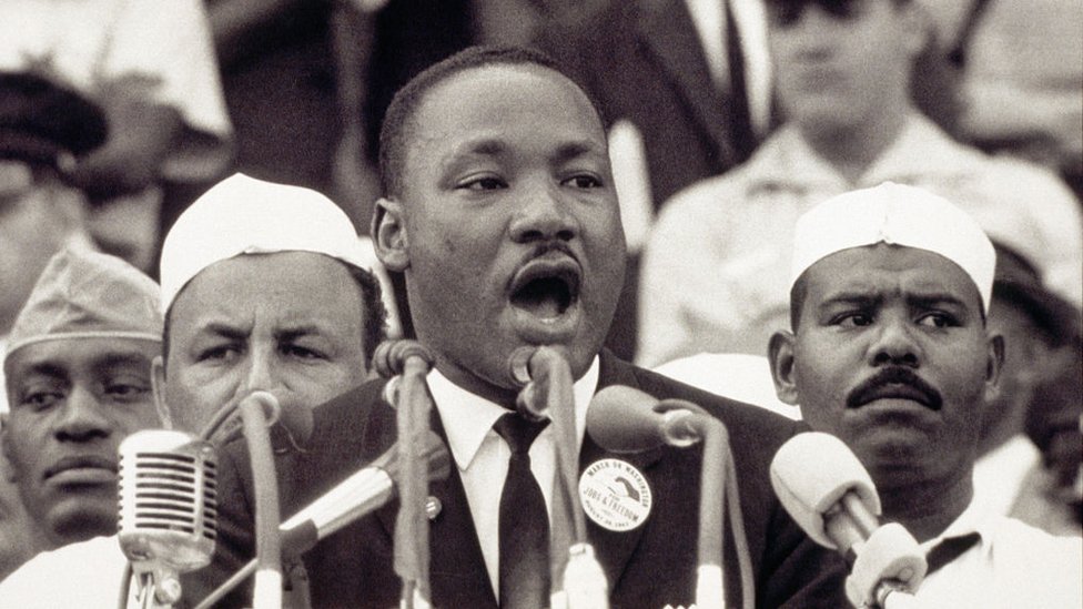 Dr Martin Luther King, Jr. speaking in Washington