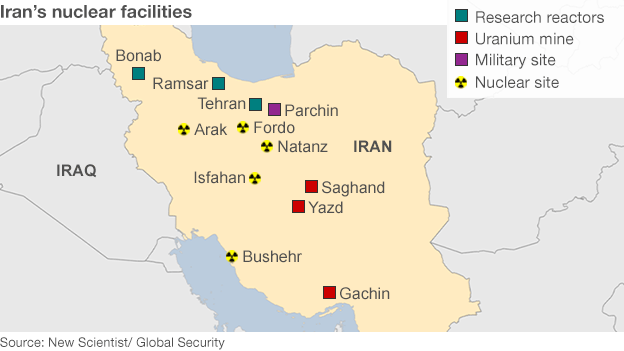 Iran's key nuclear sites - BBC News