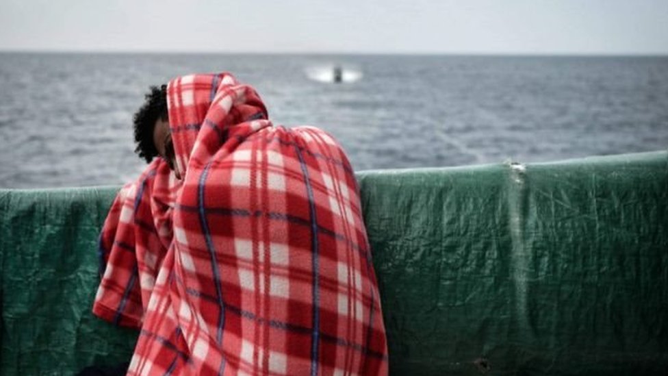 Gemiye sığınan bir göçmen