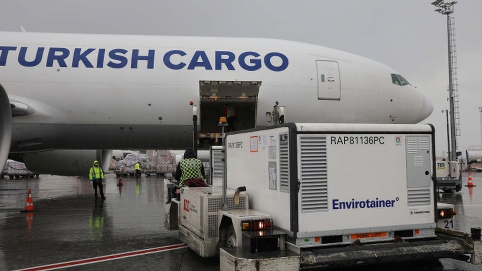 Bir THY uçağı 18 Kasım'da Atatürk Havalimanı'ndan Brezilya'ya Çin yapımı CoronaVac aşısı taşımıştı