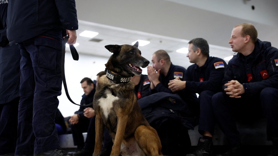 Spasilački tim Srbije sa psom Zigijem pred odlazak u Tursku
