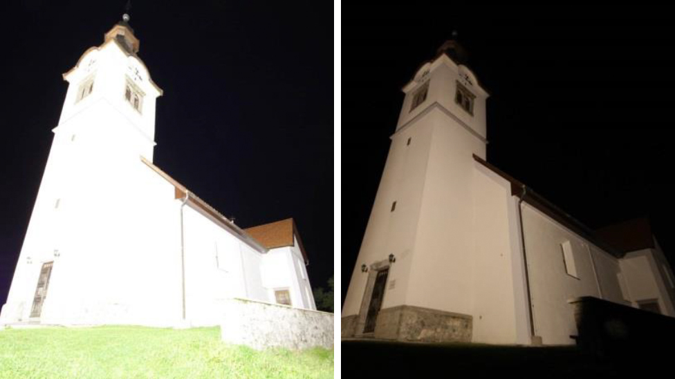 Церковь в Словении, которая была повторно освещена в рамках инициативы темного неба