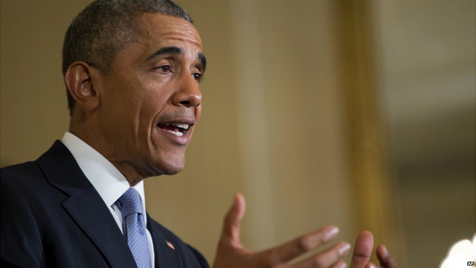 Президент США Барак Обама выступает во время выступления в Белом доме - 13 июля 2015 г.