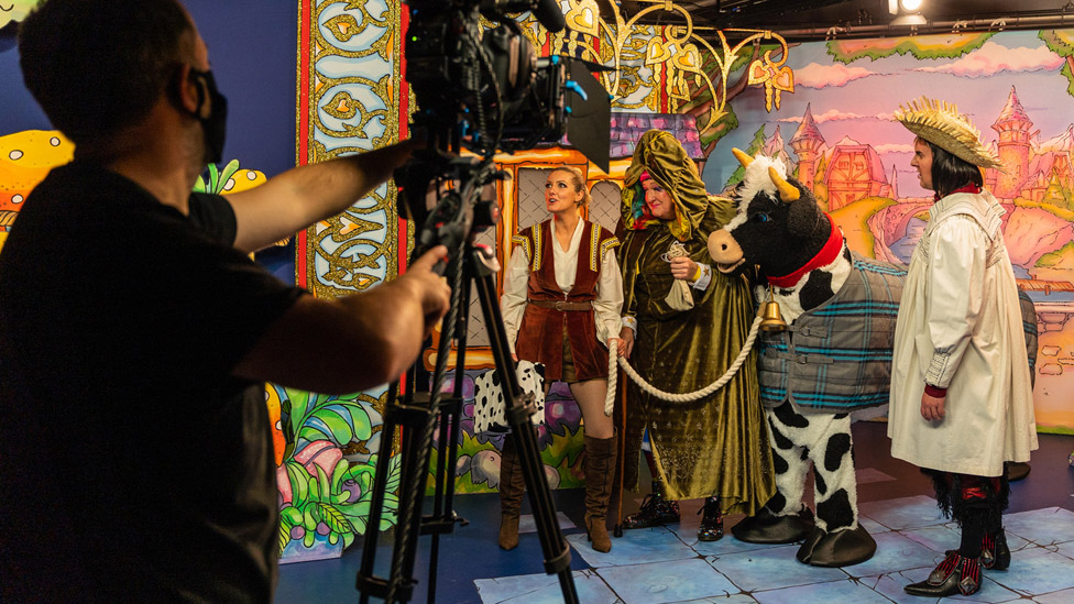 Jack and the Beanstalk being filmed