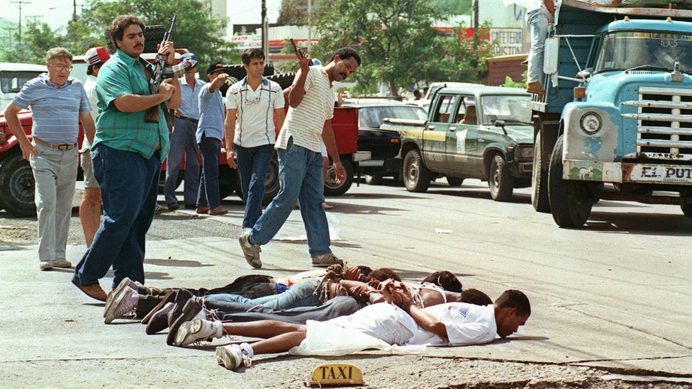 General Noriega's supporters are arrested 25 December 1989.