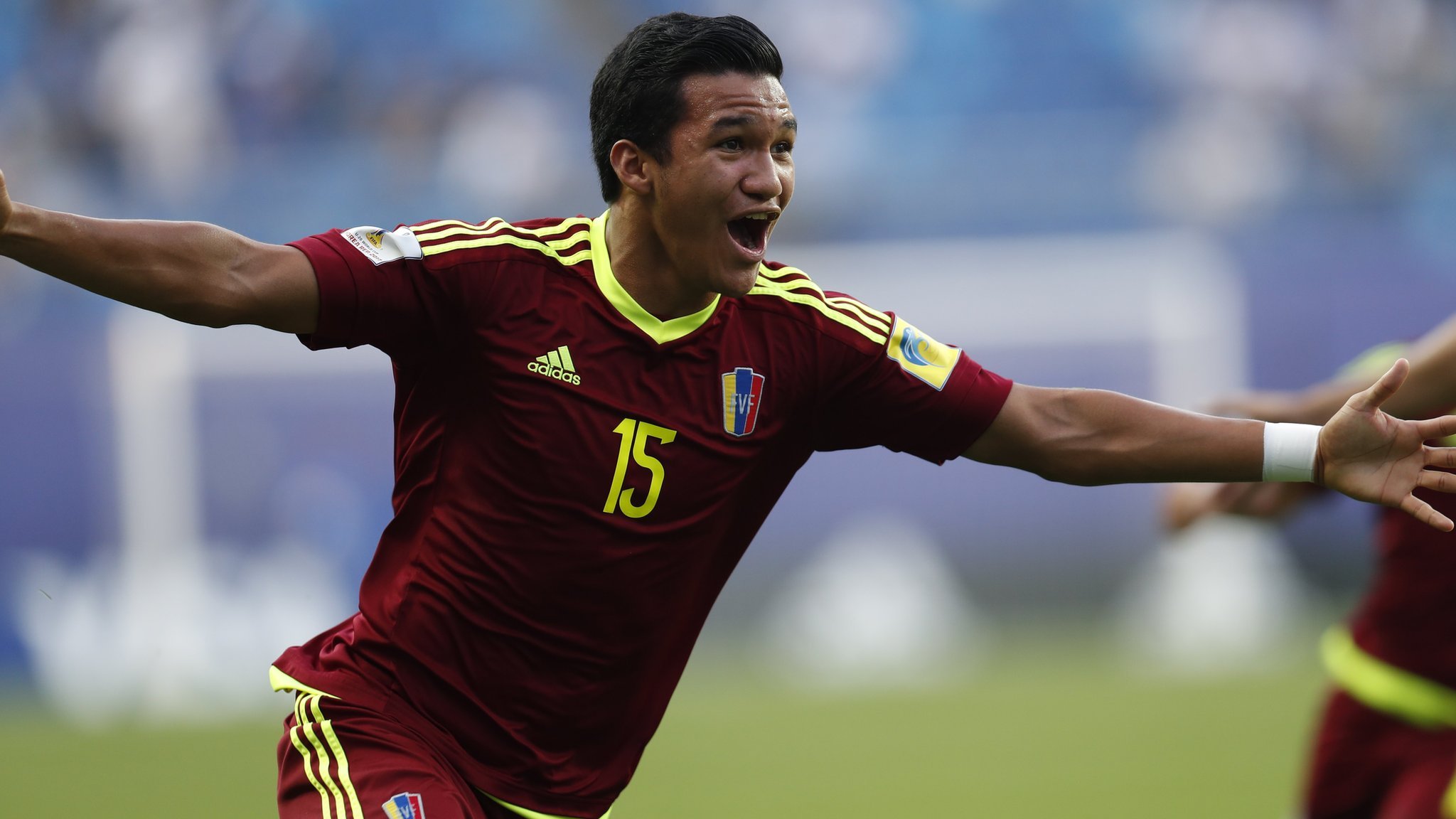 Sosa entró en el segundo tiempo y consiguió el crucial gol del empate para Venezuela en tiempo de descuento. Samuel Sosa