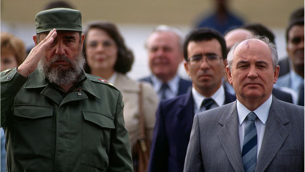 Fidel Castro y Gorbachov