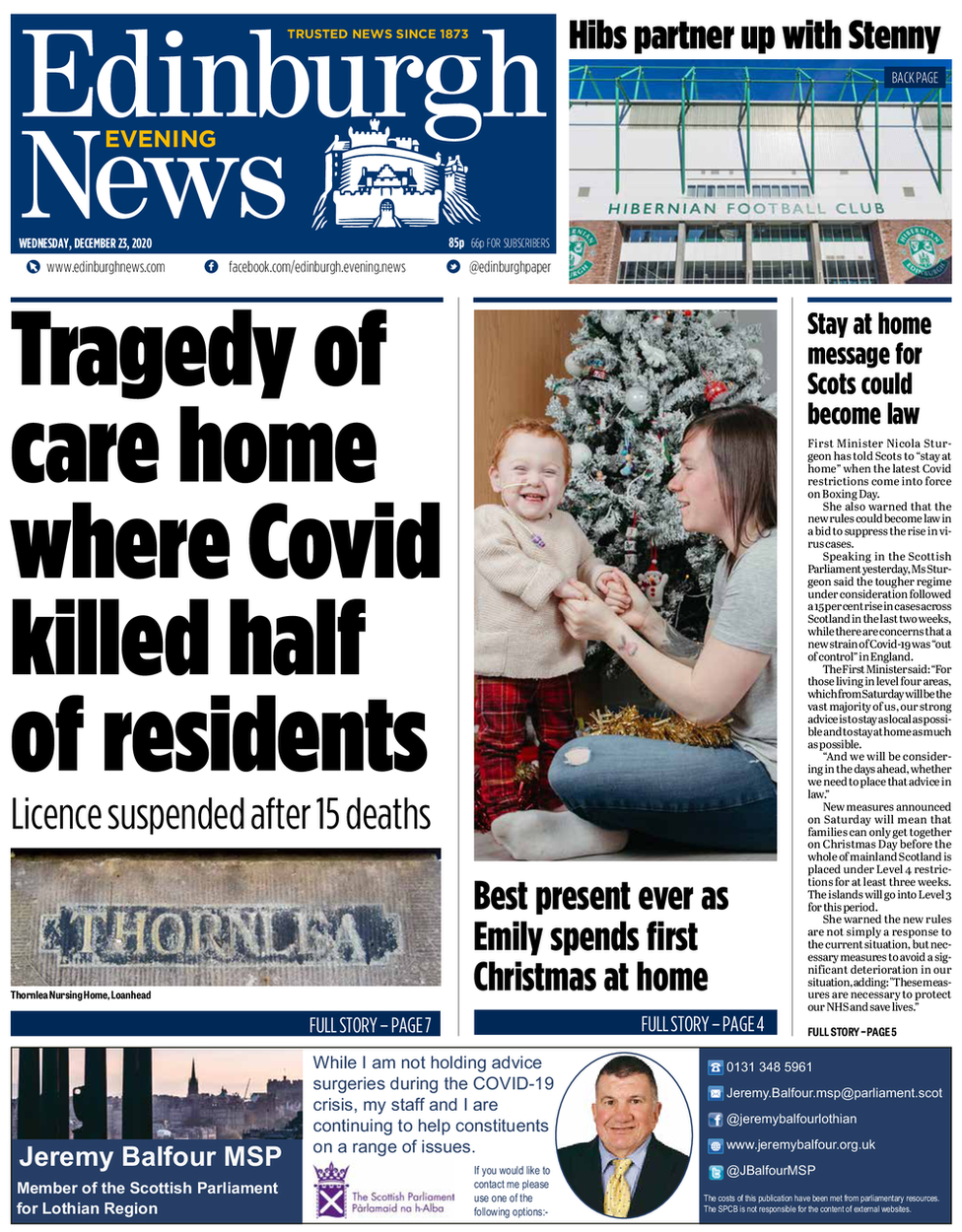 Scotland's papers Springstyle lockdown 'on the cards' and food fears