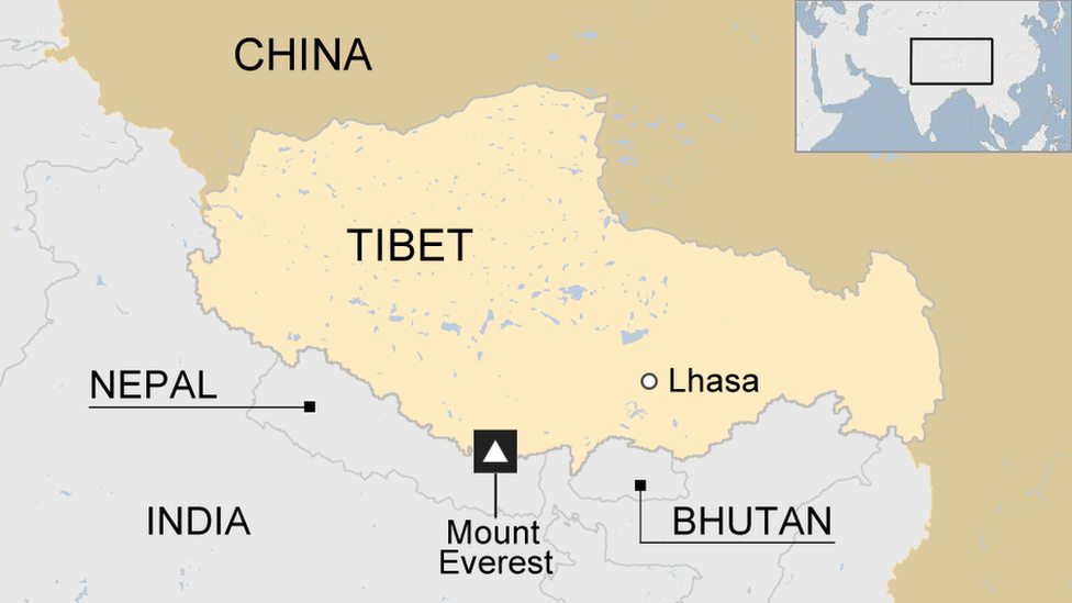 Tibet On World Map