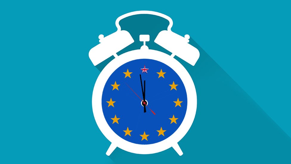 Brexit alarm clock illustration