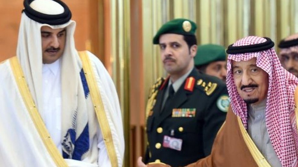 أمير قطر والعاهل السعودي