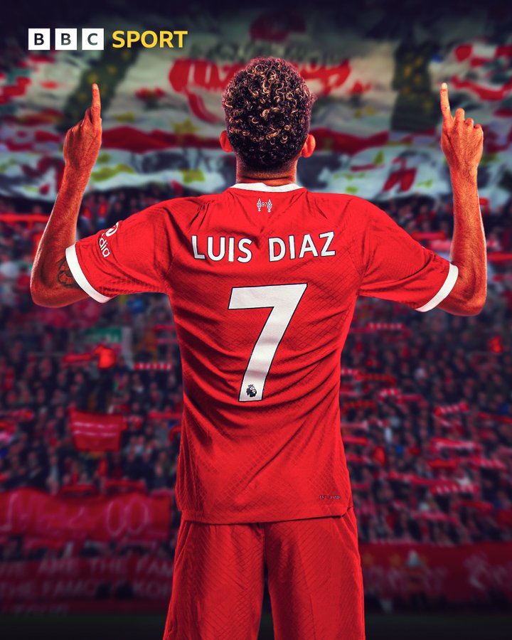 プレミアリーグ リバプール LUIS DÍAZ 7番 ユニフォームM リバプール 24-25 ホーム 半袖 ユニフォーム No.7 ルイス