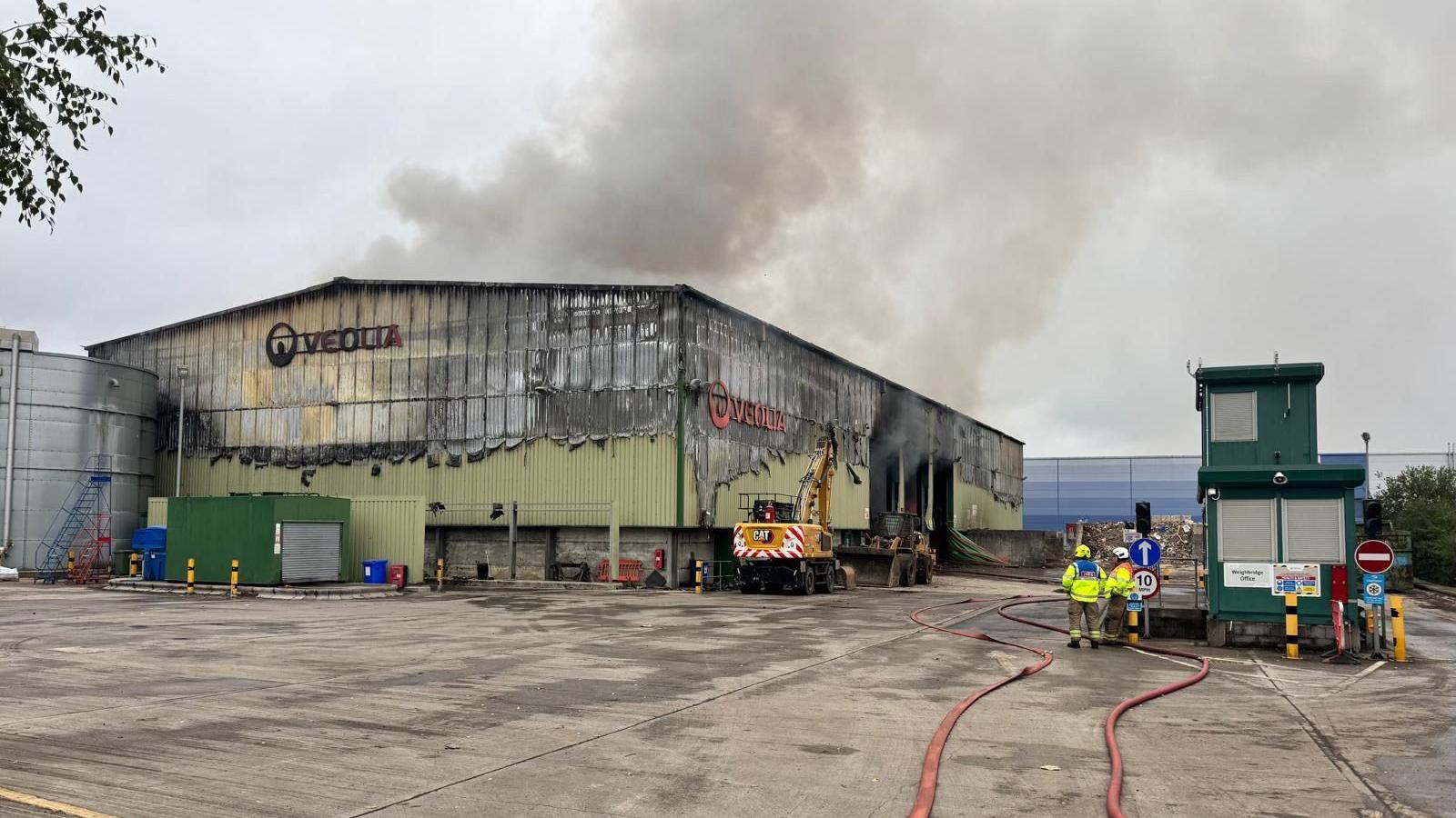Road closed as crews tackle fire at Worksop recycling centre