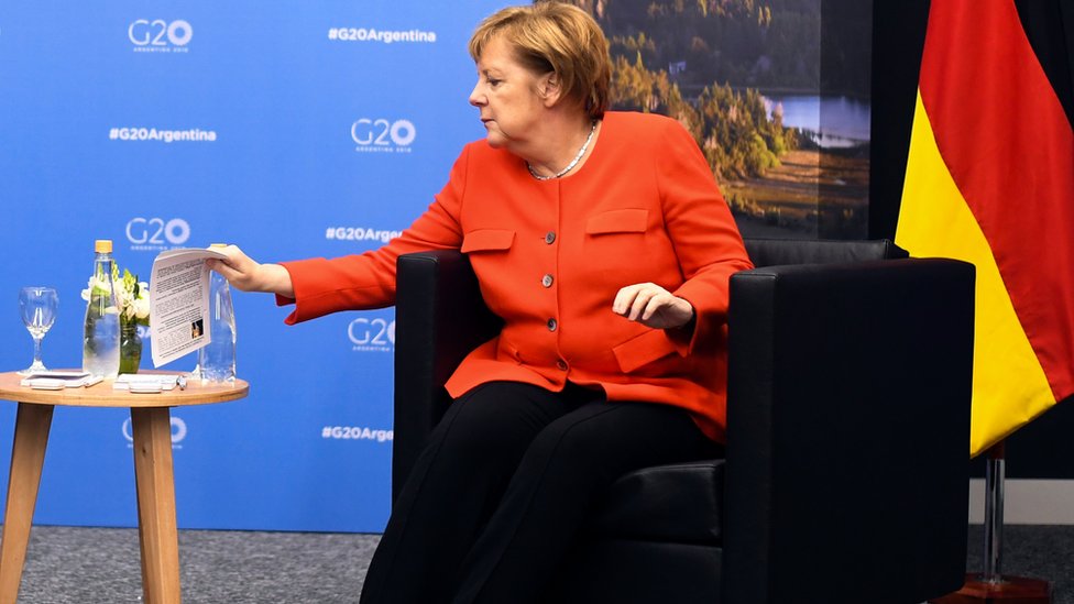 Angela Merkel's 'PM cheat sheet' amuses Australia