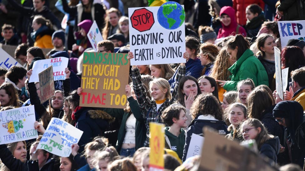 Климатический протест в Эдинбурге
