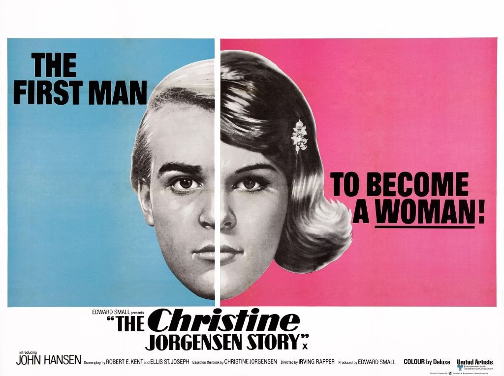 Publicidad del film de 1970 "La historia de Christine Jorgensen".