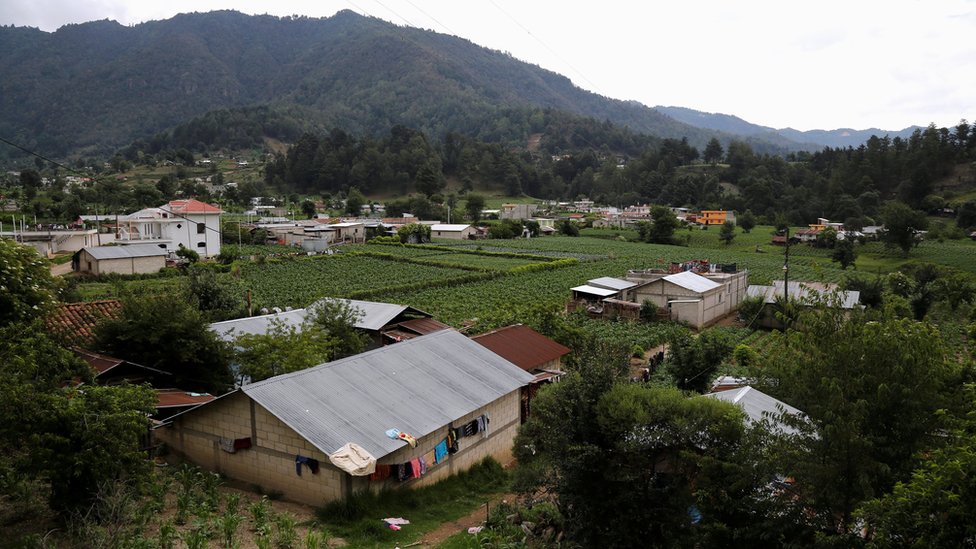 La comunidad indígena en San Juan Ostuncalco, Guatemala, desde donde viajó Claudia Gómez. San Juan Ostuncalco