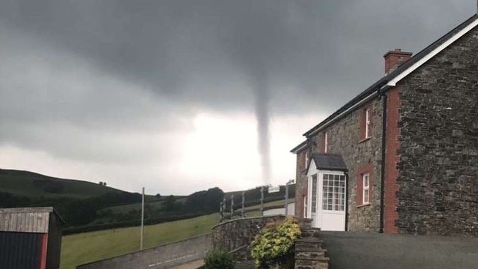 Tornadoes caught on camera across two counties in Wales BBC News