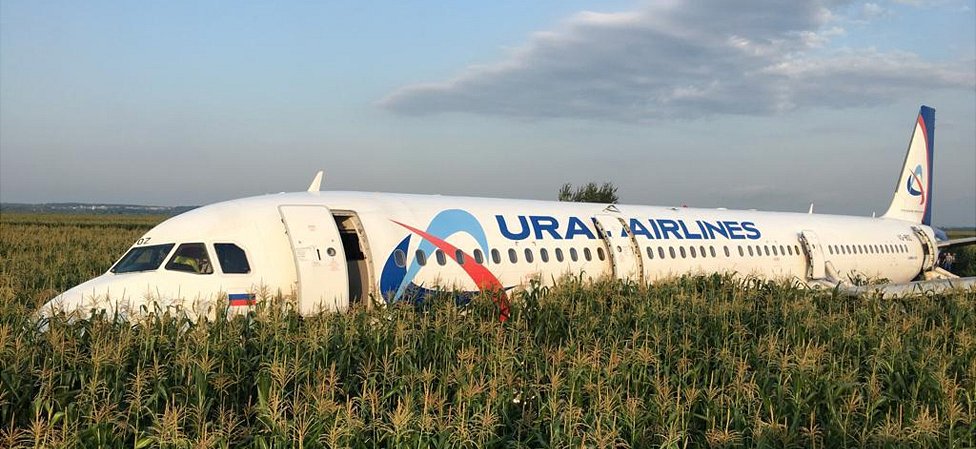 Airbus luego del aterrizaje forzoso