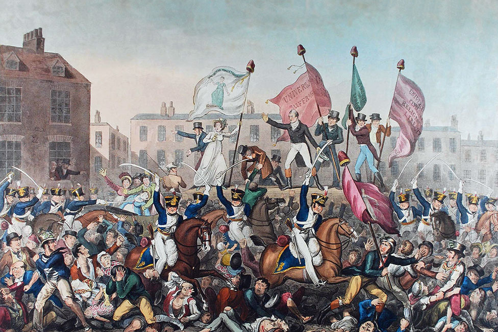 Ilustración de la época de la Masacre de Peterloo