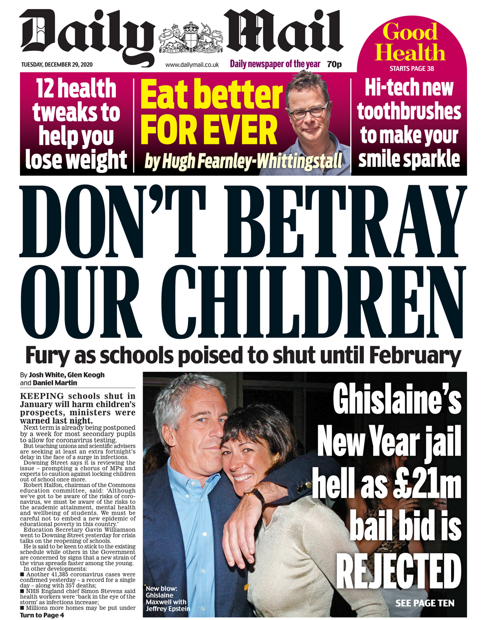 Newspaper Headlines Spring It On And Don T Betray Our Children c News