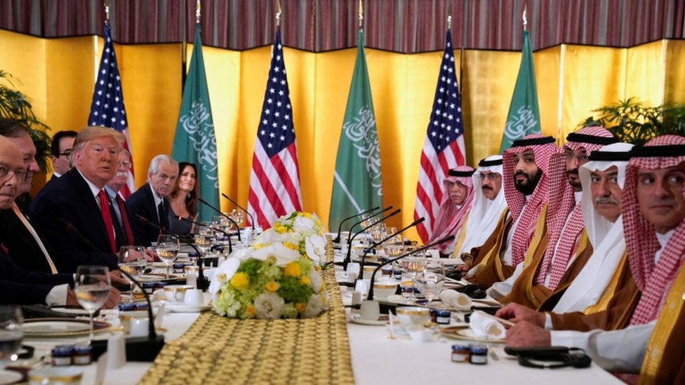 لقاء بن سلمان وترامب في اليابان