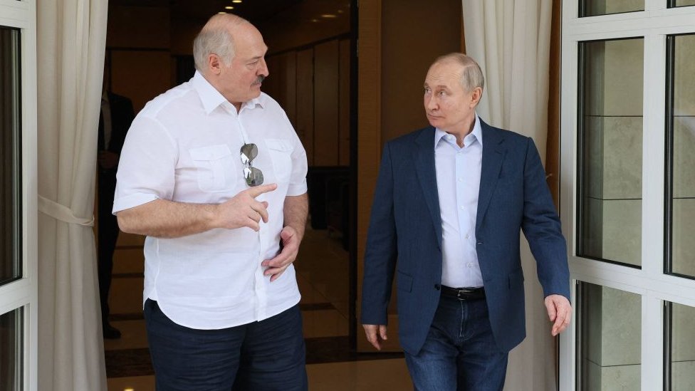 白俄羅斯領導人盧卡申科和俄羅斯總統普京