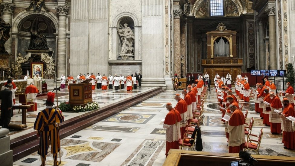 A consistory in the Vatican where the pope appointed new cardinals