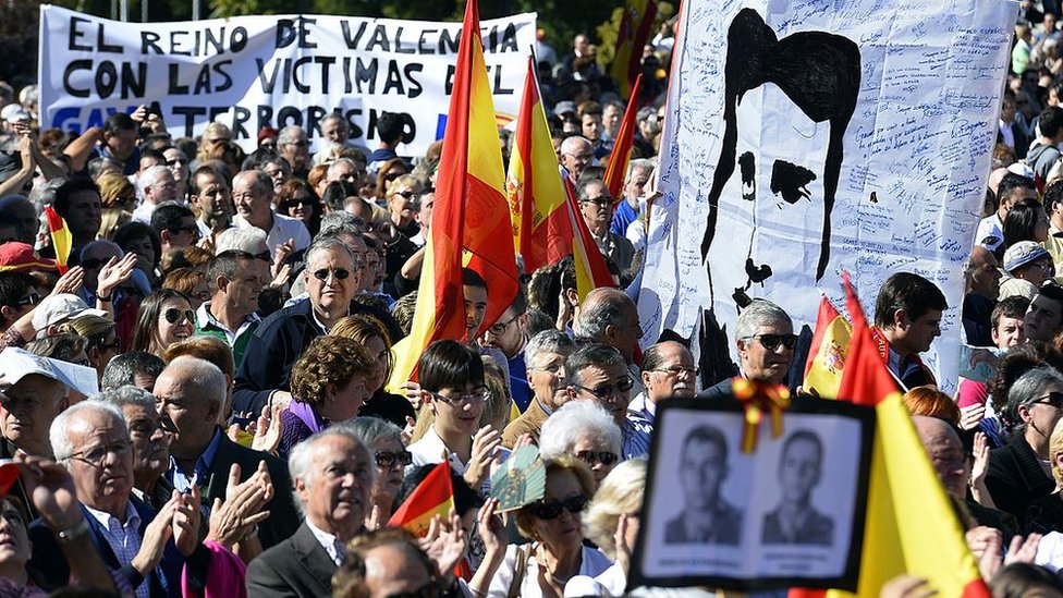Para muchos, el asesinato de Blanco y la respuesta que causó en los españoles marcó un punto de inflexión para ETA. Una protesta por la muerte de Miguel Ángel Blanco