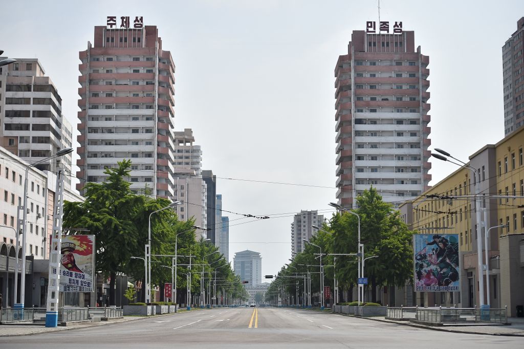 Las calles vacías de Pyongyang en mayo de 2022